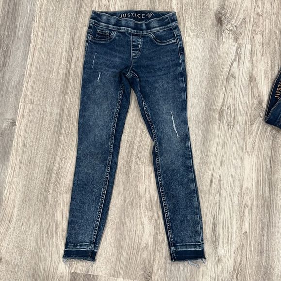 2 pair Justice jeans size 8 slim - Picture 2 of 9